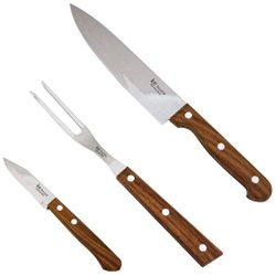 Kit Churrasco 3 Peças Inox - Ke Home - 1191 - LUJÃO