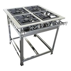 Fogão Industrial 4 Bocas Duplos Baixa Pressão P7 G... - LUJÃO