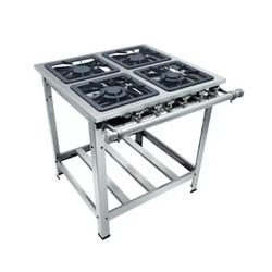 Fogão Industrial 4 Bocas 2D/2S Baixa Pressão P8 G4... - LUJÃO