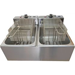 Fritadeira Elétrica de 2 Cuba 10 Litros 220v - Ste... - LUJÃO