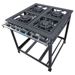 Fogão Industrial 4 Bocas Duplos Baixa Pressão P7 G... - LUJÃO