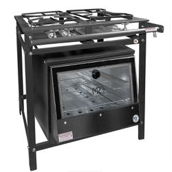Fogão 2 Bocas com Forno Tampa de Vidro