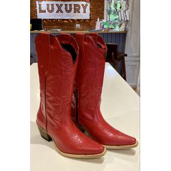 Bota Couro Tucson Vermelha - T 2041 V - LUXURY COUNTRY WOMAN