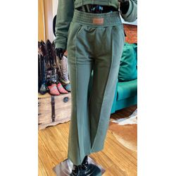 CALÇA FEMININA OSMOZE MOLETOM VERDE MILITAR - 0032... - LUXURY COUNTRY WOMAN