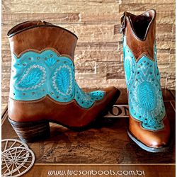 Bota Couro Tucson Fem Euro Azul - T 772 - LUXURY COUNTRY WOMAN