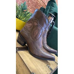 BOTA TUCSON COURO FIRENZE MARROM - T 772 FM - LUXURY COUNTRY WOMAN