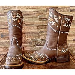 Bota Fem Tucson Fóssil Castanho - Ref T4023 - LUXURY COUNTRY WOMAN