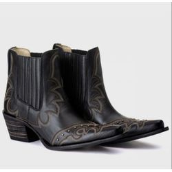 Bota Feminina Tucson - Couro Preto - REF. 2049 - LUXURY COUNTRY WOMAN