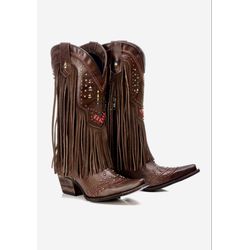 Bota Feminina Texana Tucson -Couro Firenze Café - ... - LUXURY COUNTRY WOMAN