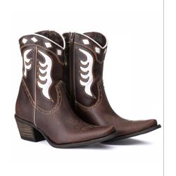 Bota Feminina Tucson - Couro Euro Texas Wisky - So... - LUXURY COUNTRY WOMAN