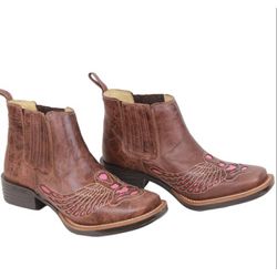 Bota Feminina Texana Tucson - Couro Rock Oil Camel... - LUXURY COUNTRY WOMAN