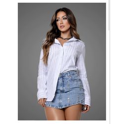 Camisa Manga Longa Pedraria Lunna - 222AB - LUXURY COUNTRY WOMAN