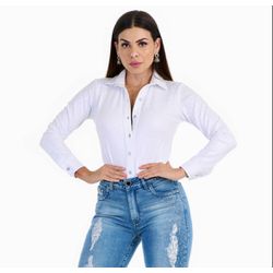 BODY CAMISETE BRANCO COM STRASS FURTACOR BUPHALLOS... - LUXURY COUNTRY WOMAN