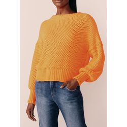 BLUSA TRICOT LISTRAS - LARANJA - Ref: 42181010148 - LUXURY COUNTRY WOMAN