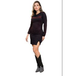 VESTIDO FEMININO BUPHALLOS MANGA LONGA BLACK - BP... - LUXURY COUNTRY WOMAN