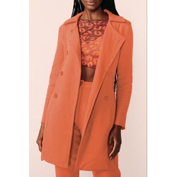 TRENCH COAT MOLETOM - TERRACOTA - Ref: 07395017610 - LUXURY COUNTRY WOMAN