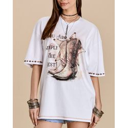 T-SHIRT OVER BOTA THE BEST - MOONHORSE - 0108294 - LUXURY COUNTRY WOMAN