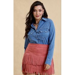 Camisa Jeans Western Destroyed - 07 0073 000013 - LUXURY COUNTRY WOMAN