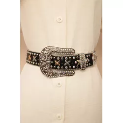 Cinto Country Tachinhas E Pedraria Bicolor - OY-GH... - LUXURY COUNTRY WOMAN