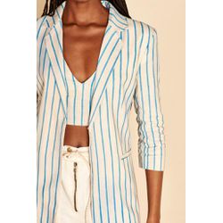 BLAZER ALONGADO -EST BALNEARIO AZUL - Ref: 0608208... - LUXURY COUNTRY WOMAN