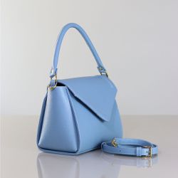 Bolsa Dani Azul Celeste | Couro Legítimo - LUZZIÊ