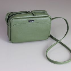 Bolsa Lizi Verde Sálvia | Couro Legítimo - LUZZIÊ