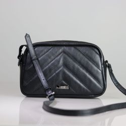 Bolsa Luna Preto | Couro Legítimo - LUZZIÊ