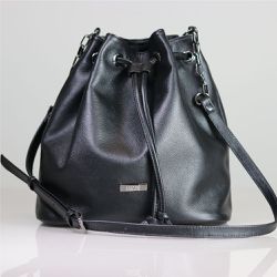 Bolsa Luz Preto | Couro Legítimo - LUZZIÊ