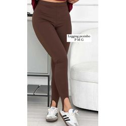 Calça Legging Pezinho Marrom - MADAME MALIA 