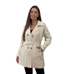 Sobretudo Cloe Off- White - MADAME MALIA 