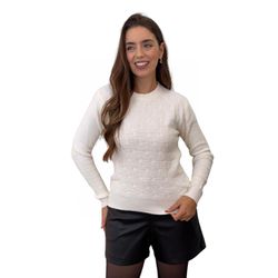 Blusa Tricô Modal Marina Off-White - MADAME MALIA 