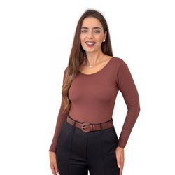 Body Lorena Marrom Costa Nua - MADAME MALIA 