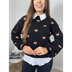 Blusa Trico Amanda Preto - MADAME MALIA 
