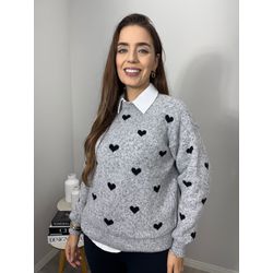 Blusa Trico Amanda Cinza - MADAME MALIA 