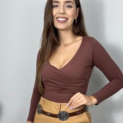 Body Valentina Marrom - MADAME MALIA 