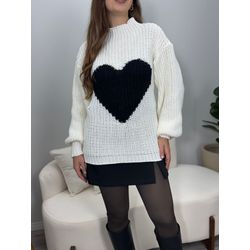 Blusa Tricô Luna Coração - MADAME MALIA 