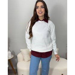 Moletom Lena Branco - MADAME MALIA 