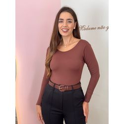 Body Lorena Marrom Costa Nua - MADAME MALIA 