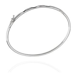pulseira bracelete algema ródio claro - bracclr - Magnólia Elements 