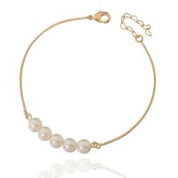 pulseira pérolas veneziana dourada - venz - Magnólia Elements 