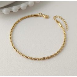 pulseira cordão baiano fina dourado - baido - Magnólia Elements 