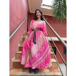 Vestido Manga Longa Plus Size - 118 - MAHAKALI