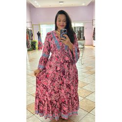 Vestido Manga Longa Botões - 09 - MAHAKALI