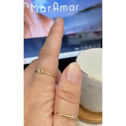 ANEL SEMIJOIA FOLHEADO A OURO REGULÁVEL - 004 - MarAmar Pratas e Semijoias 