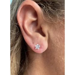 Brinco Zirconia estrela - 0061 - MarAmar Pratas e Semijoias 
