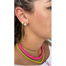 BRINCO ZIRCONIA COM FAKE - 0024 - MarAmar Pratas e Semijoias 