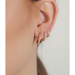 Trio argolas com zirconia - 0038 - MarAmar Pratas e Semijoias 
