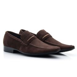 Sapato Mocassim Camurça Café - 462-CF - Cabana Outlet