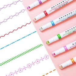 Kit de Canetas Rolinhos de Carimbo 6 Cores - 036 - MARIE PAPELARIA FOFA