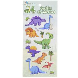 Cartela de Adesivos Dinossauros - 034 - MARIE PAPELARIA FOFA